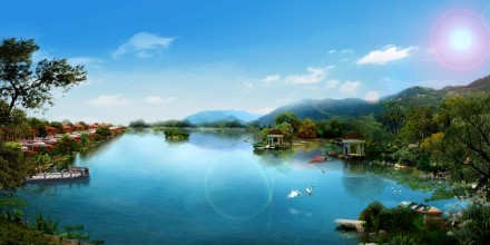青岛莱西大沽河白鹭湖